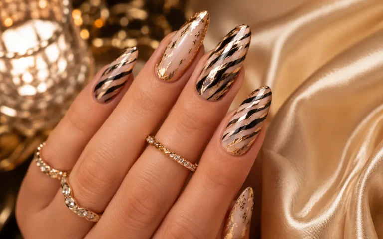 zebra print nail designs