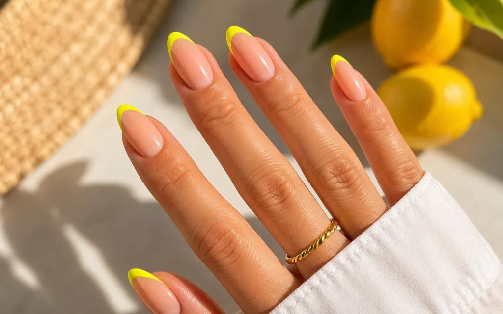 neon french tips