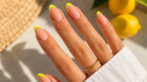 neon french tips