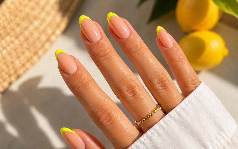 neon french tips