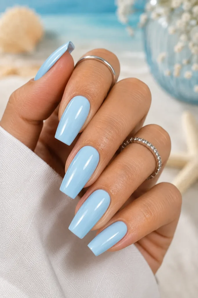 Baby Blue Summer Nails