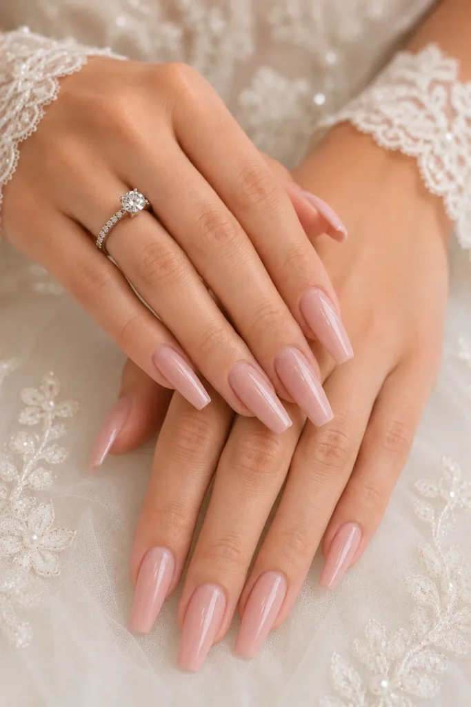Blush Pink Coffin Nails