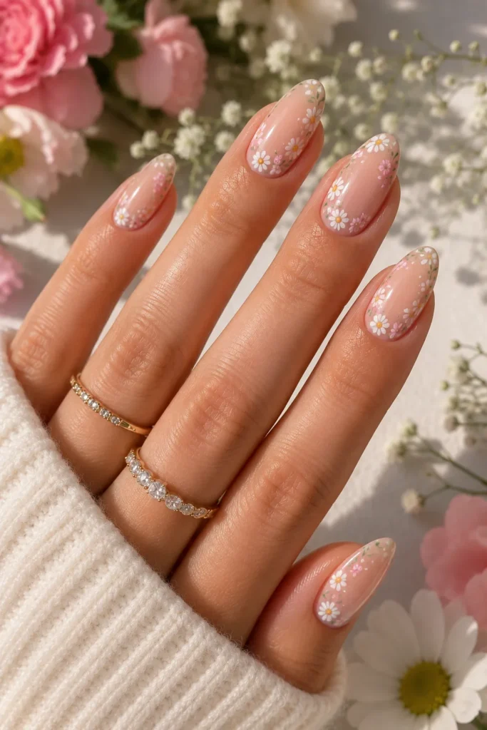 Floral Gel Nail Designs
