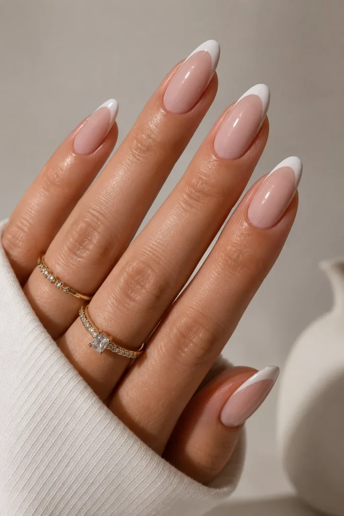 French Tip Gel Nails with a Twist