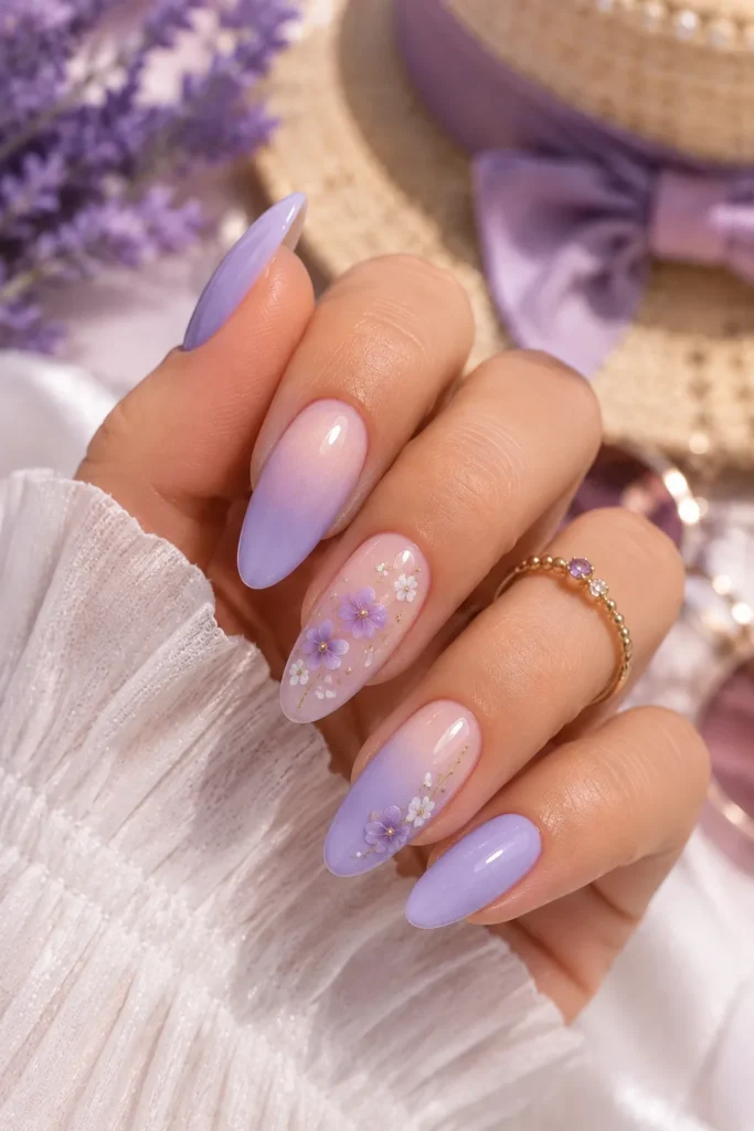 Lavender Breeze Holiday Nails