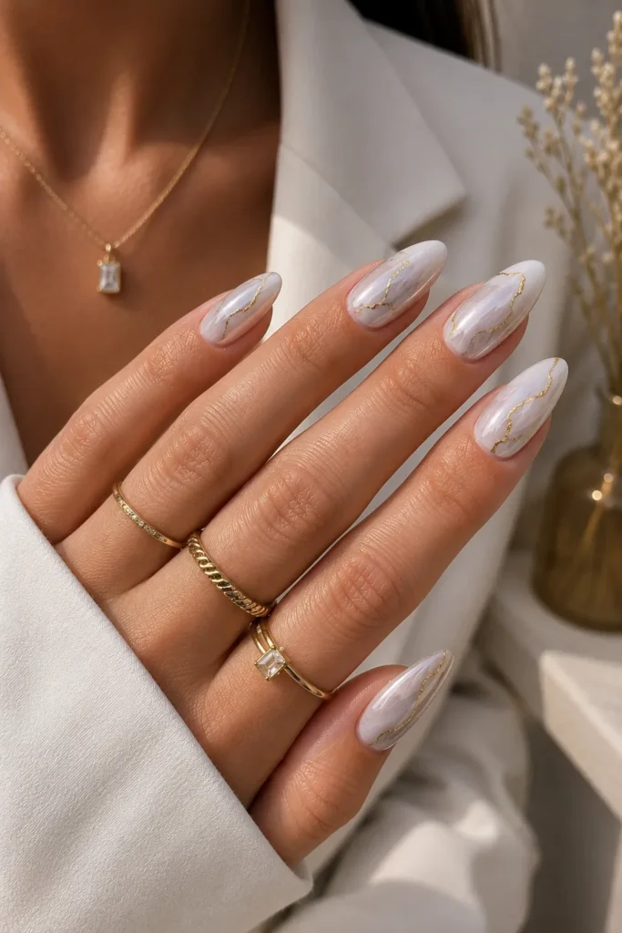 Marble Gel Nail Art