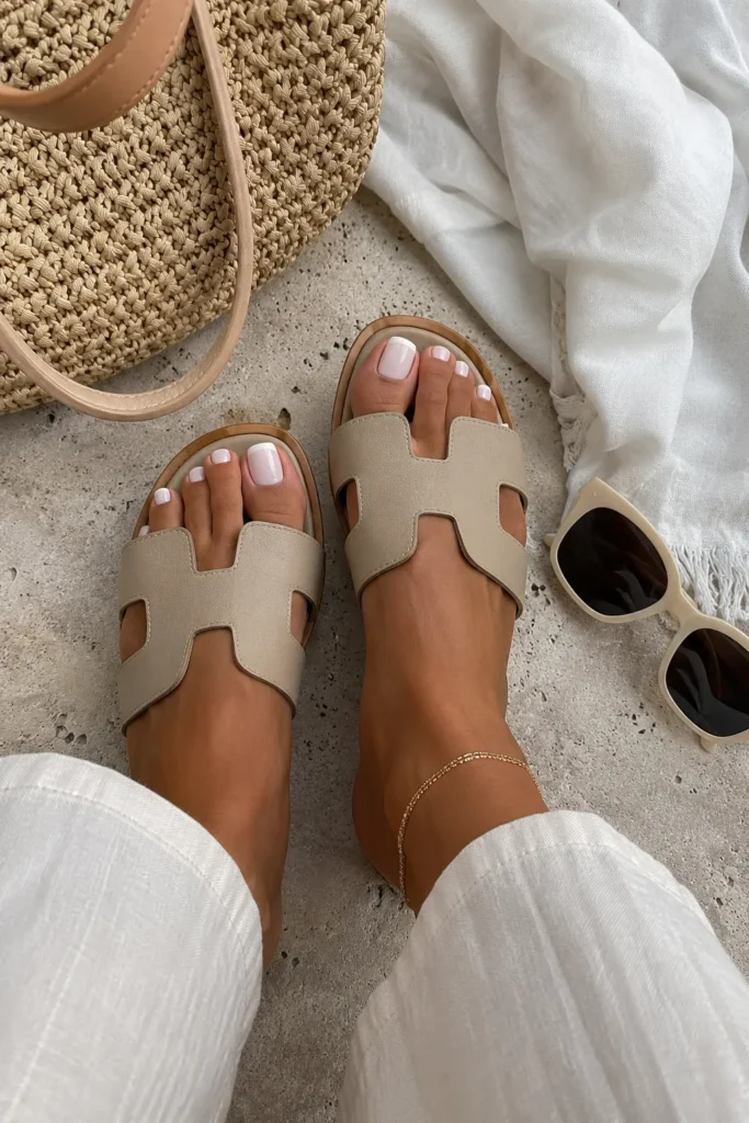 Milky White Minimalist Pedicure