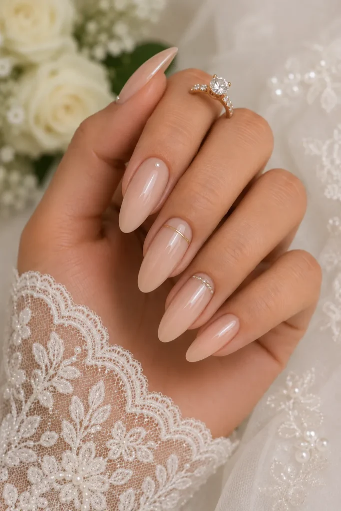 Minimalist Bridal Nails