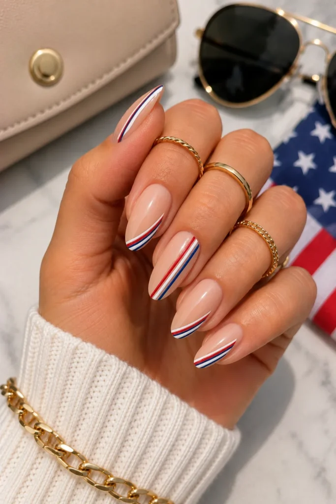 Minimalist Stripe Nail Art