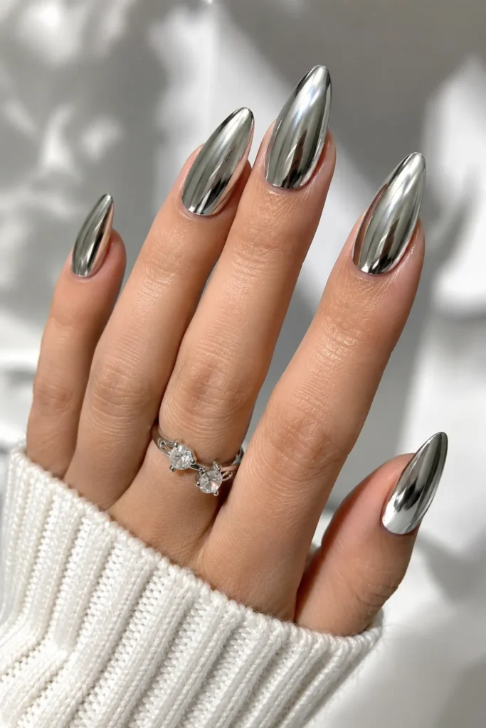 metallic nails inspiration