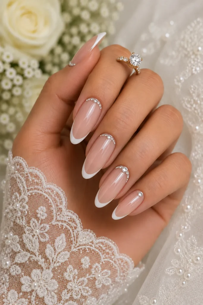 Rhinestone French Tips