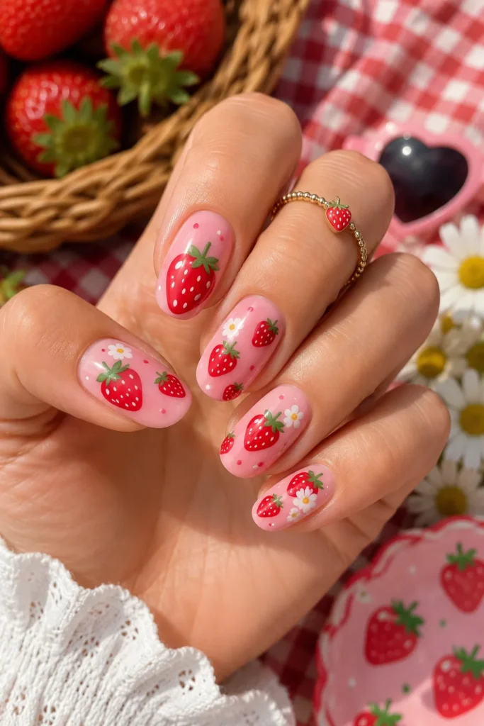 Strawberry Nail Art