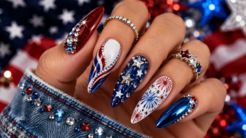 22 Red White and Blue Nails You'll Love to Copy