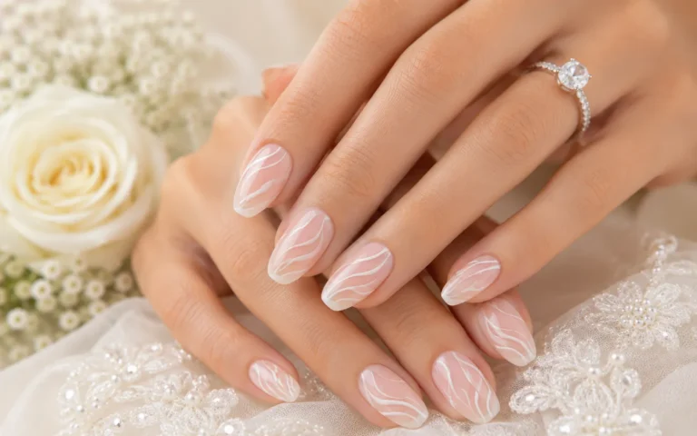 bridal wedding nail ideas