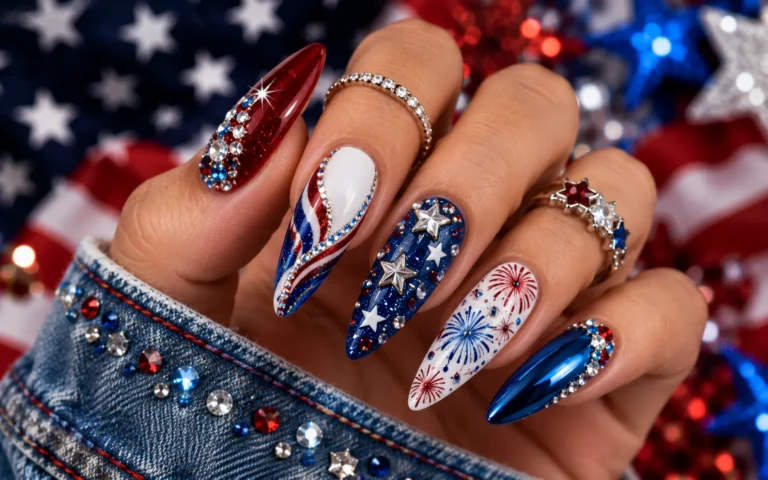 22 Red White and Blue Nails You'll Love to Copy
