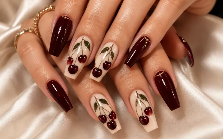 cherry nail art ideas