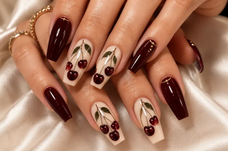 cherry nail art ideas