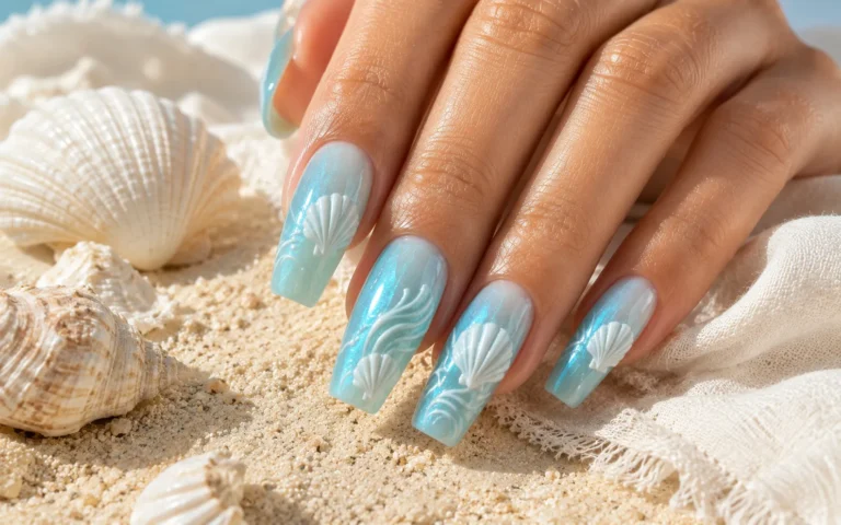 seashell nails art ideas