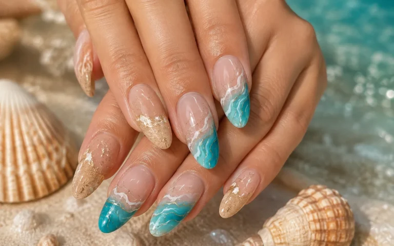 23 Ocean Wave Nails Art Ideas for a Beachy Look