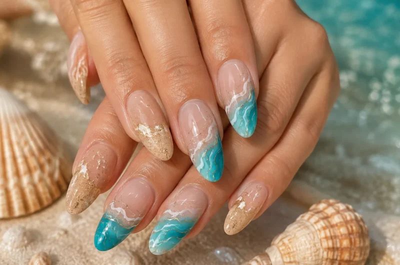 23 Ocean Wave Nails Art Ideas for a Beachy Look