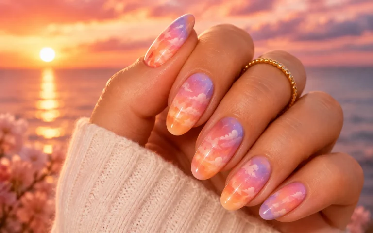 Ombre Sunset Nails