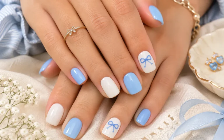 24 Blue Gender Reveal Nails for a Sweet Reveal