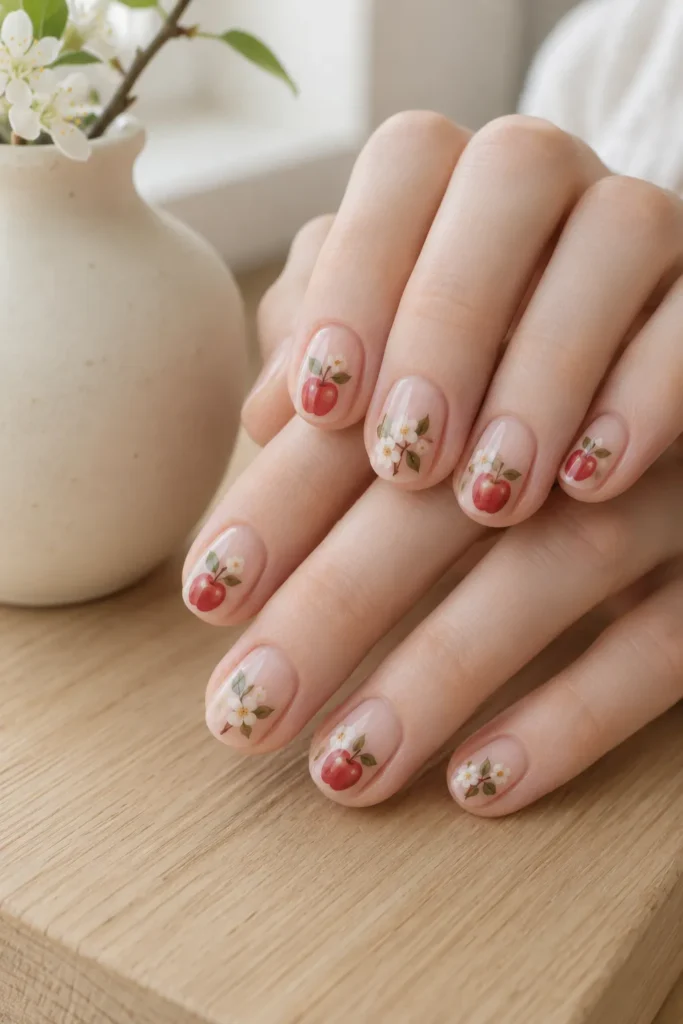 Apple Blossom Nails