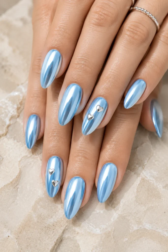 Blue Chrome Hearts