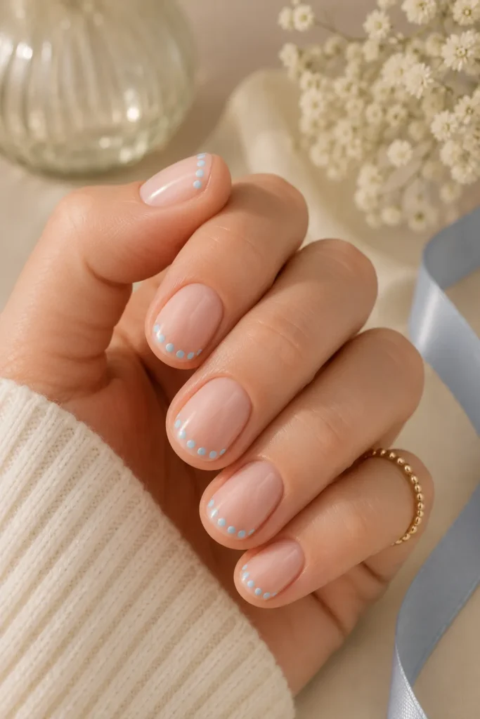 Blue Polka Dot Tips