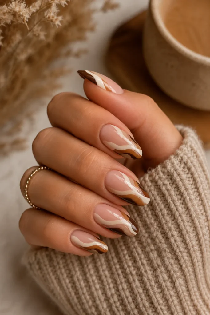 Brown and Cream Swirls