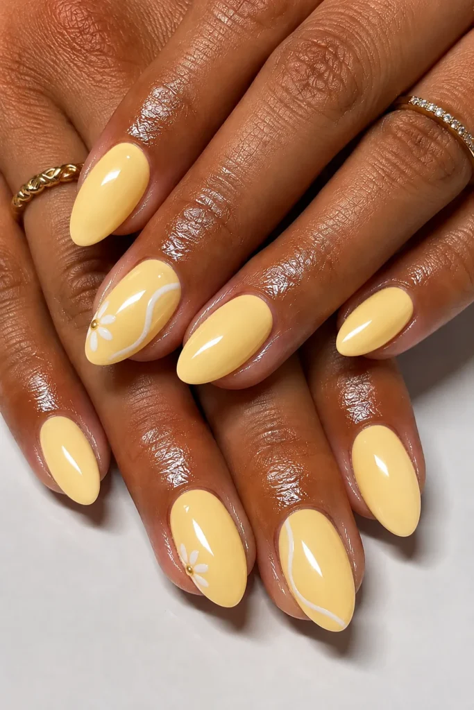 Butter Yellow Nails