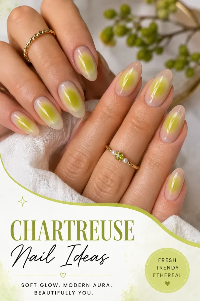 Chartreuse Aura Nails