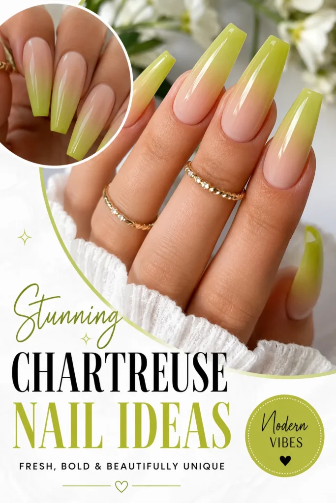 Chartreuse Ombre Nails