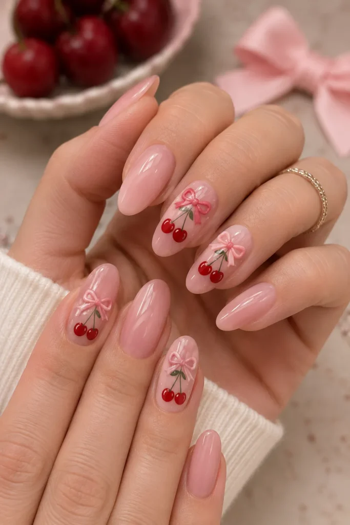 Cherry Bow Details