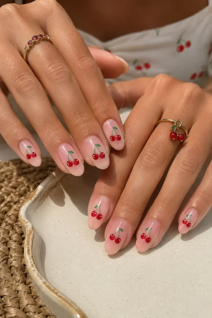 Cherry Gloss Nails