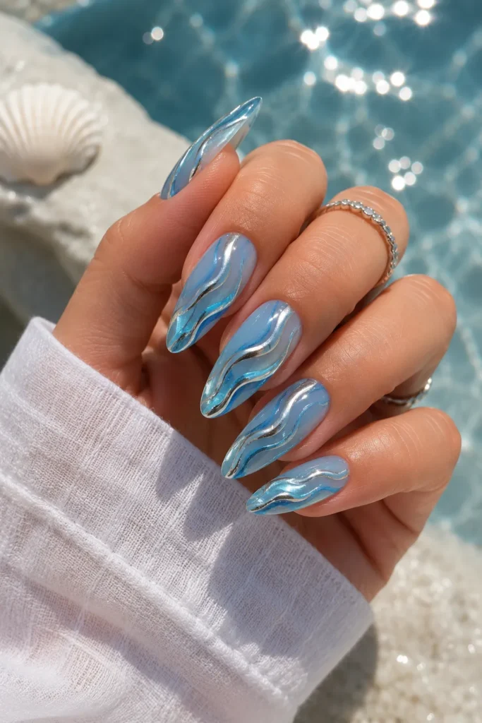 Chrome Ocean Waves