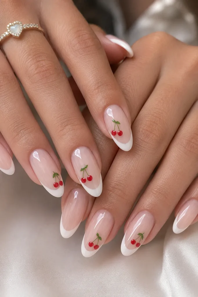 Classic Cherry French Tips