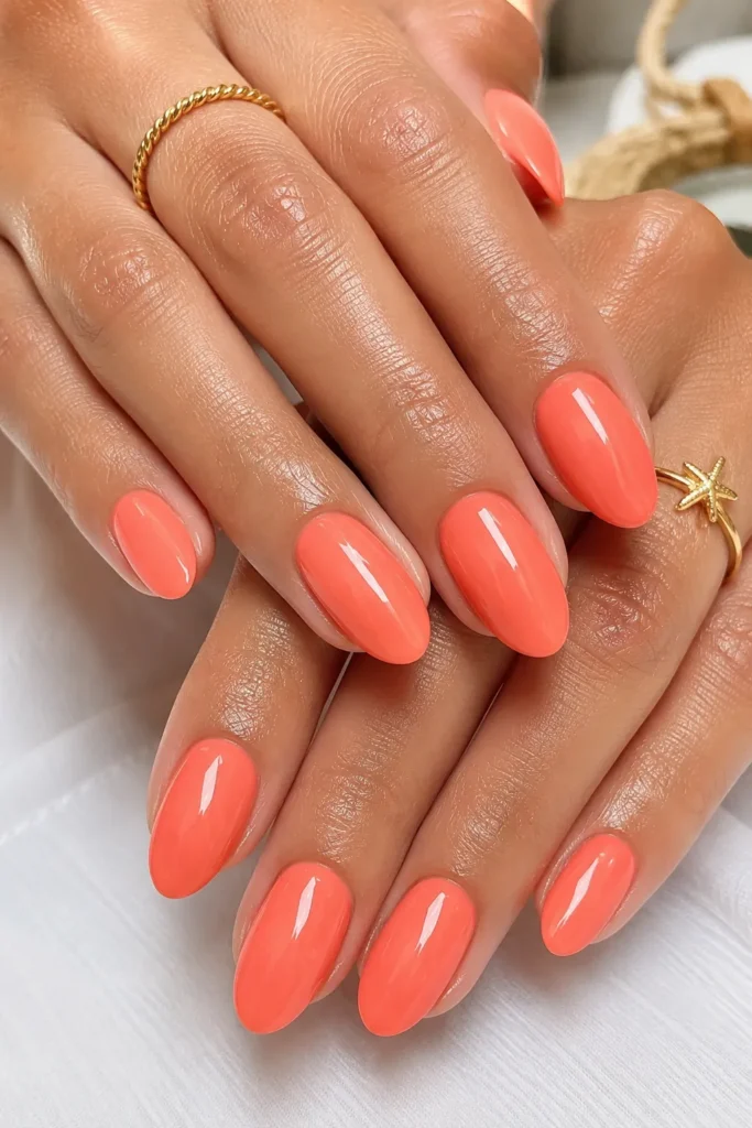 Summer Coral Nail Ideas