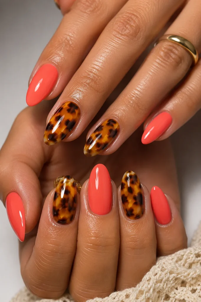Coral Tortoiseshell Accents