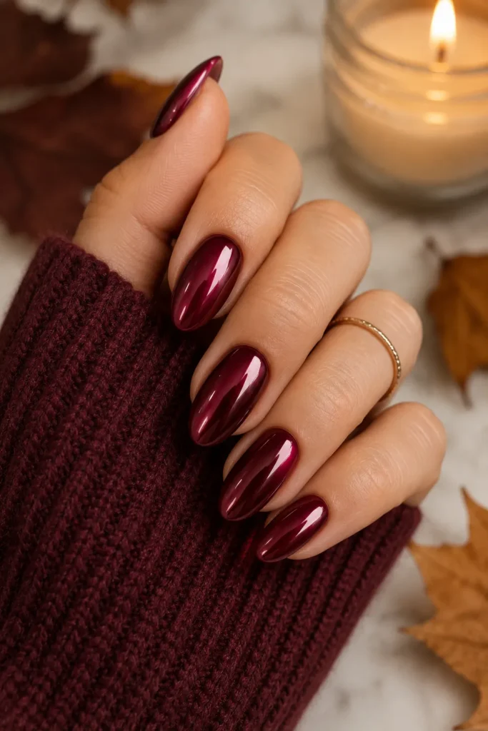 Cranberry Chrome Nails