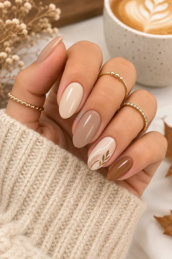 Creamy Latte Nails