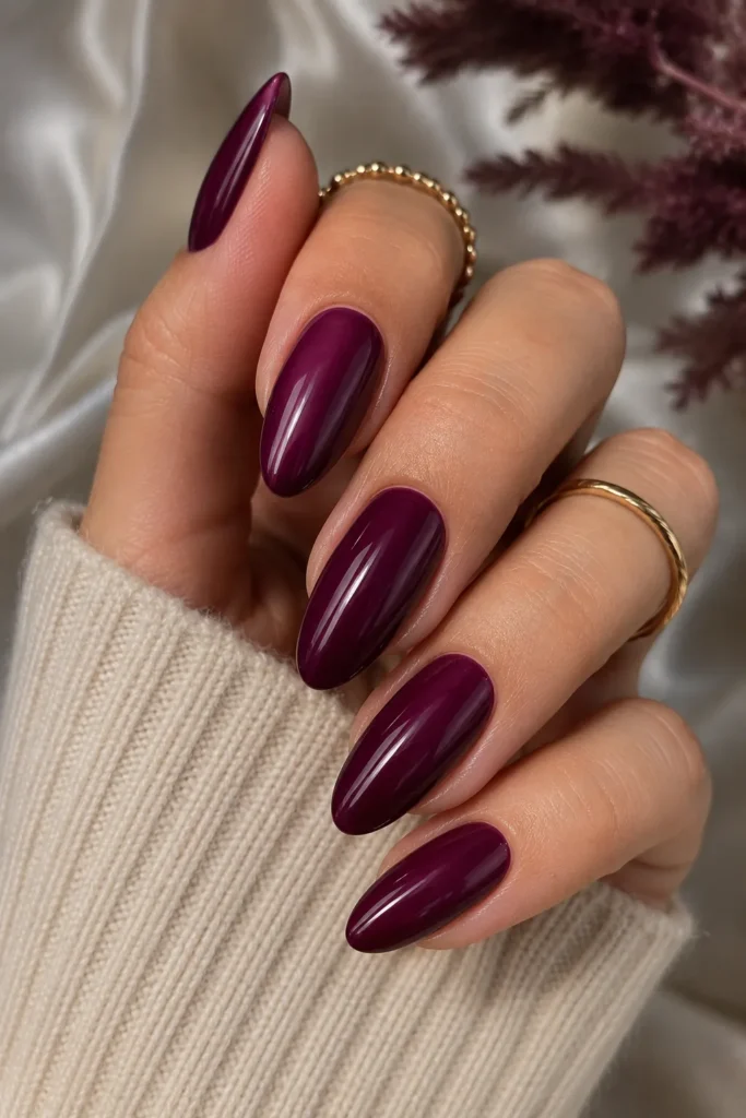 Deep Plum Nails