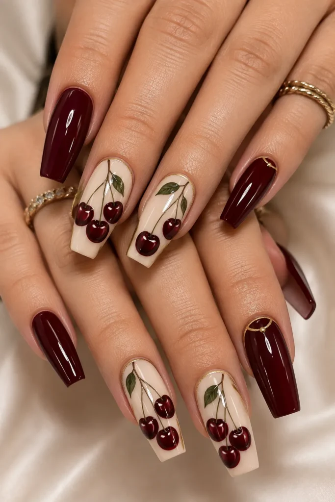 Elegant Burgundy Cherries