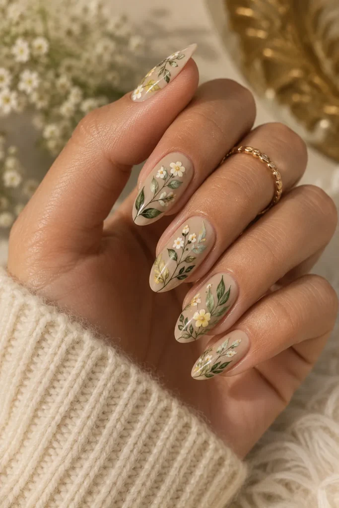 Green Botanical Blooms