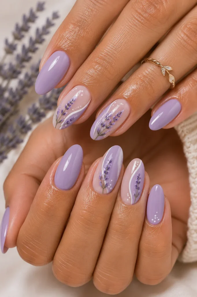 Lavender Bloom Nails