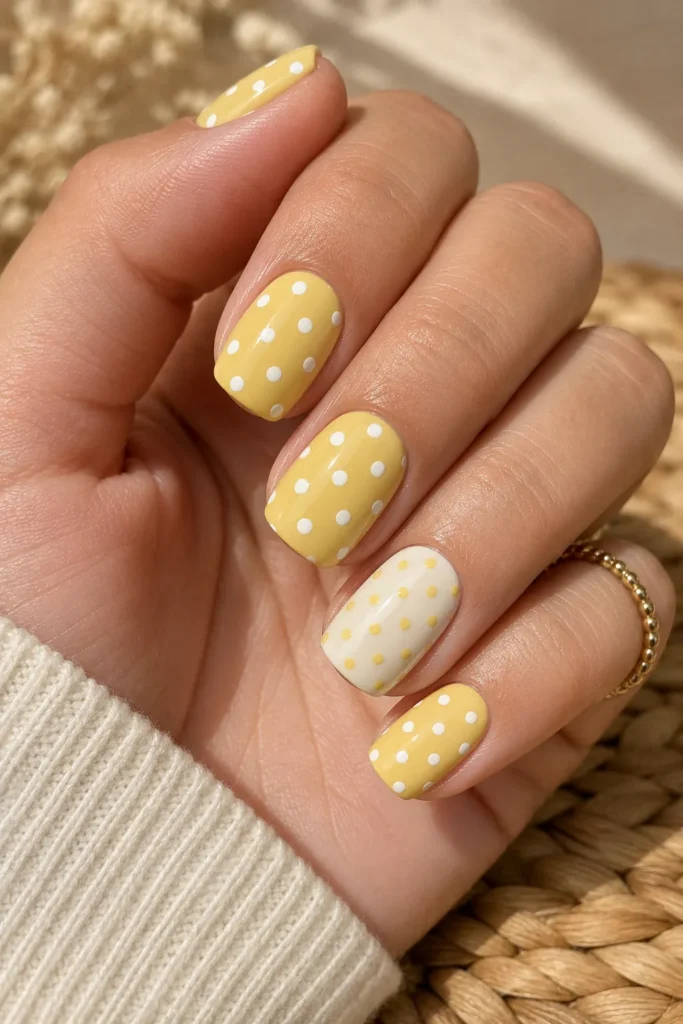 Lemon Polka Dots