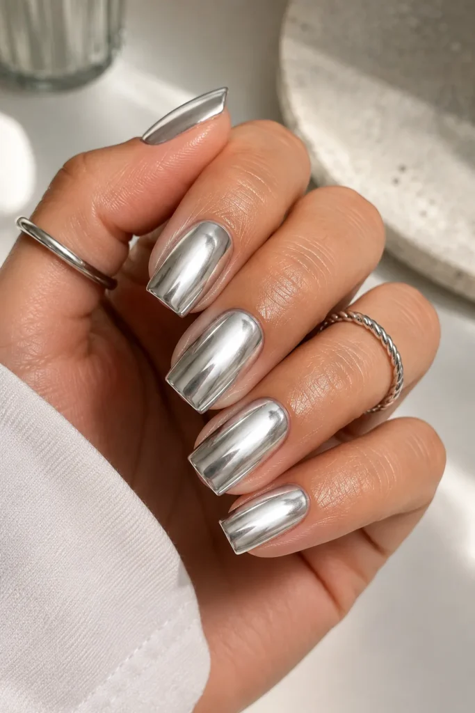 Metallic Silver Gel