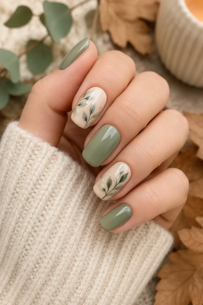 Muted Sage Leaves