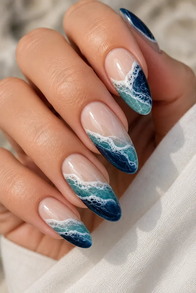 Navy and Seafoam Contrast