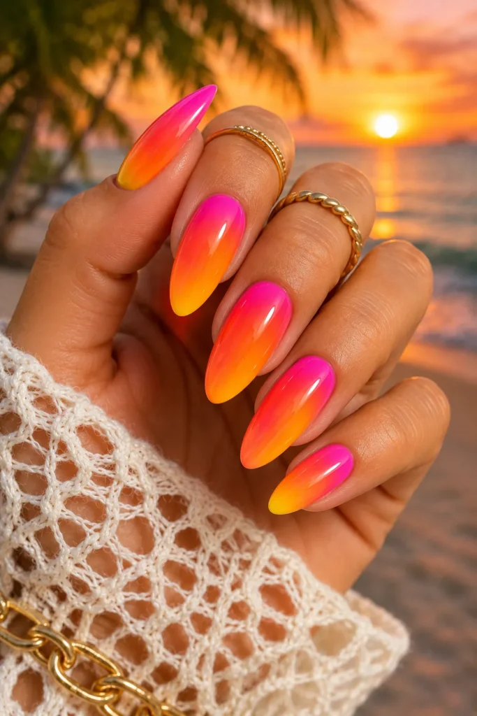 Neon Sunset Ombre